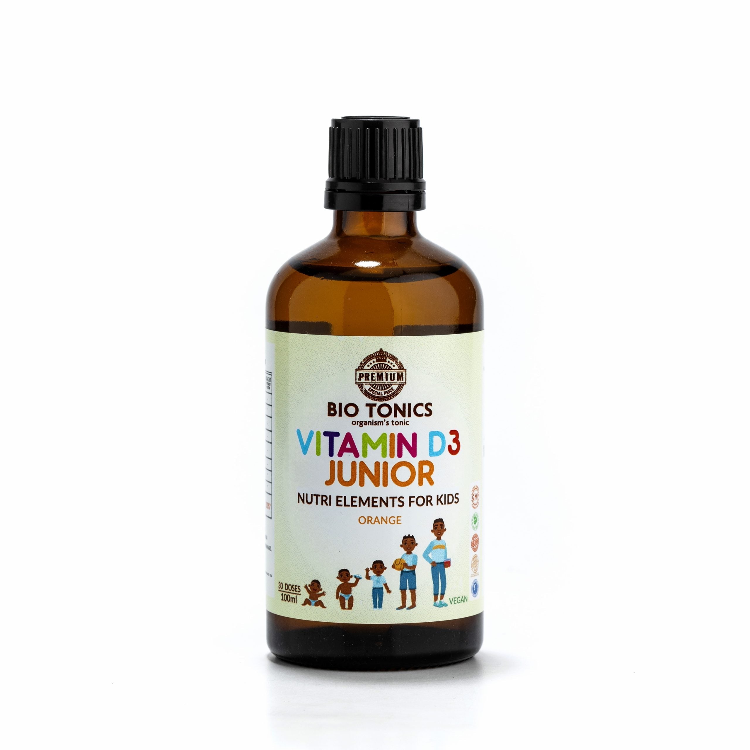 BIO TONICS VITAMIN D3 JUNIOR LIGUID ORANGE 100ML